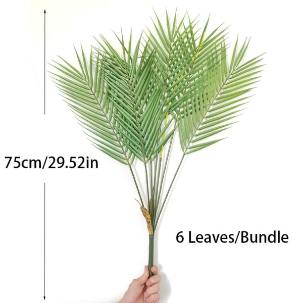 Plastic Artificial Palm Leaf Plants Green Desert Summer Decoration Tropical Fake Plant Garden Home Jungle Party Decor Wedding