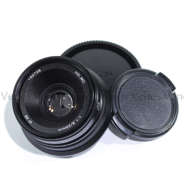 Camera Lenses 25mm F1.8 HD.MC Manual Focus Lens for Micro Four Thirds Micro 4/3 mount GX8 for Nex mount A6300+ 46mm Camara Hood