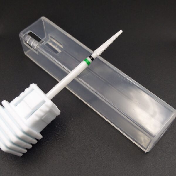 HYTOOS Ceramic Nail Drill Bit 3/32" Rotary Cuticle Clean Burr Bits For Manicure Electric Drill Accessory Nail Beauty Tools-L358T