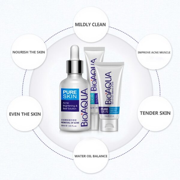 BIOAQUA 3 kins/sets Face Care Repair Acne Scar Cream Acne Anti essence Skin Care deep clean Product