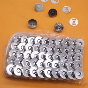 50pcs Bronze Silver Metal Magnet Button For Diy Bags Snaps Buttons Clasp Fastener Snap Button Sewing Accessories 14*3.5mm