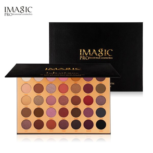IMAGIC Palette EyeShadow 35 Color Matt Waterproof Earth Tone Powder Eyeshadow Plate Cosmetic Makeup pigment