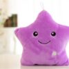 34CM Creative Toy Luminous Pillow Soft Stuffed Plush Glowing Colorful Stars Cushion Led Light Toys Gift For Kids Children Girls