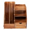 DIY Wooden Magazine Desk Organizers Book Holder Stationery Storage Holder Stand Shelf Rack Multifunctional Case