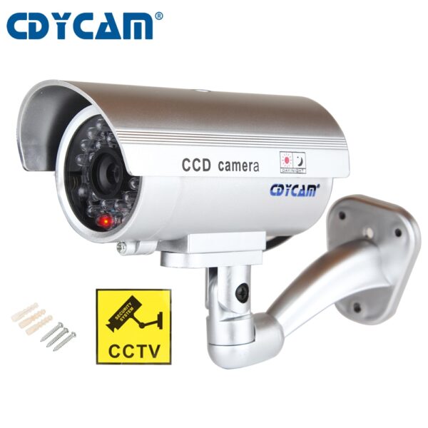 Cdycam Fake Dummy Camera Bullet Waterproof Outdoor Indoor Security CCTV Surveillance Camera With Flashing Red LED Free Shipping