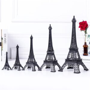 Cake Topper Eiffel Tower Decor Pure Blue Color Tower Zinc Alloy Home Decoration Improvement Gift Five Sizes