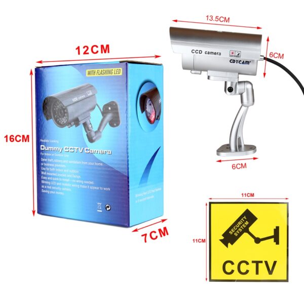 Cdycam Fake Dummy Camera Bullet Waterproof Outdoor Indoor Security CCTV Surveillance Camera With Flashing Red LED Free Shipping