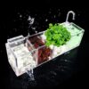 2-6 Grids Fish Tank Aquarium Filter Box Acrylic External Hanging Water Purifier Aquatic Pet Cage Increase Oxygen Filter Supplies