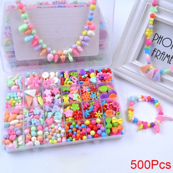 DIY Handmade Beaded Toy with Accessory Set Children Creative 24 Grid Girl Jewelry Making Toys Educational Toys Children Gift