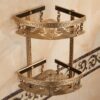 Antique Brushed Carved Aluminum Bathroom Fixture Bath Hardware Set Towel Shelf Towel Bar Paper Holder Cloth Hook AA03 Series