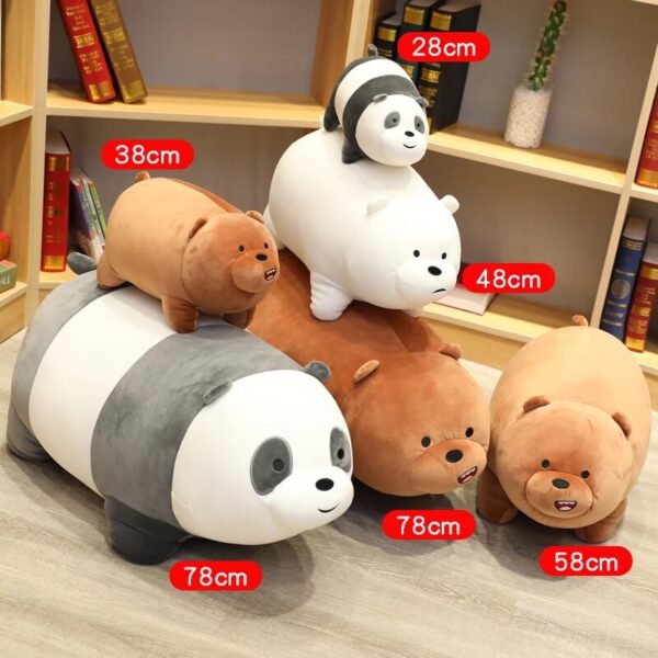 stand Bare Bear Plush Toys Children Stuffed Animals Cartoon figure Plush Doll Pillow Soft Cute Plush Stuff Birthday Gift Kids