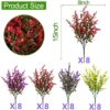 Fake Flowers Artificial Flowers Real Touch Artificial Bouquet UV Resistant Shrubs Plants No Fade Faux Plastic Home Garen Decors