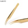 Eyelash Tweezers Excellent Closure Stainless Steel Lash Accessories Tweezers For 3D Volume Lash Extension Supplies Makeup Tools