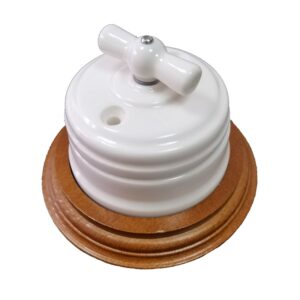 High Quality Home Improvement EU Ceramic Knob Switch Wall Lamp Electrical Switch 10A 250V Free Shipping