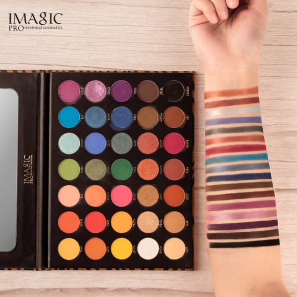 IMAGIC Palette EyeShadow 35 Color Matt Waterproof Earth Tone Powder Eyeshadow Plate Cosmetic Makeup pigment
