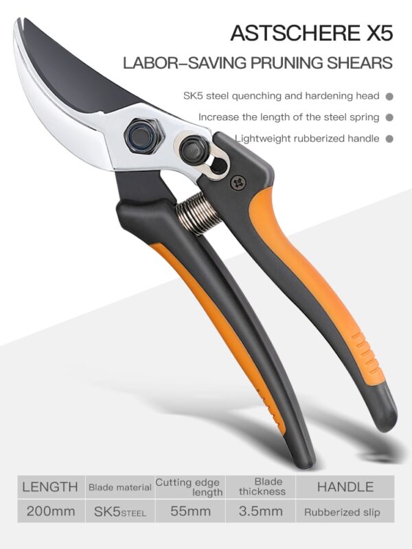 AIRAJ Gardening Pruning Shears, Which Can Cut Branches of 24mm Diameter, Fruit Trees, Flowers,Branches and Scissors Hand Tools