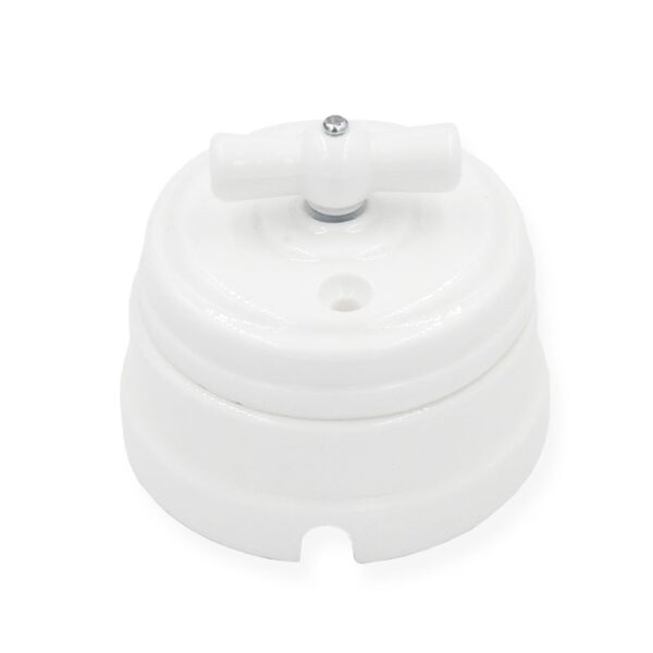 High Quality Home Improvement EU Ceramic Knob Switch Wall Lamp Electrical Switch 10A 250V Free Shipping