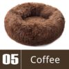 Round Plush Dog Bed House Dog Mat Winter Warm Sleeping Cats Nest Soft Long Plush Dog Basket Pet Cushion Portable Pets Supplies