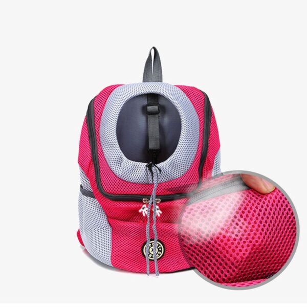 Out Double Shoulder Portable Travel Backpack Outdoor Pet Dog Carrier Bag Pet Dog Front Bag Mesh Backpack Head Pet Supplies