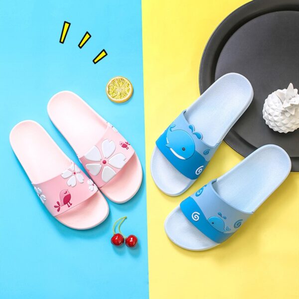 Cute Cartoon Animal Women Home Slippers Alpaca Unicorn Summer Bathroom Ladies Slides Non-slip Indoor Couples Shoes Flip Flops