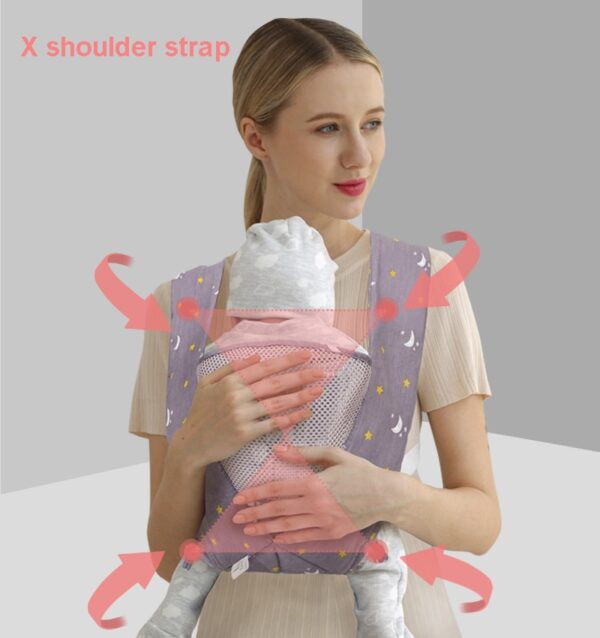 Baby front facing carrier X waiststool shape ergonomic travel kangaroo child C protection holder sling infant activity gear