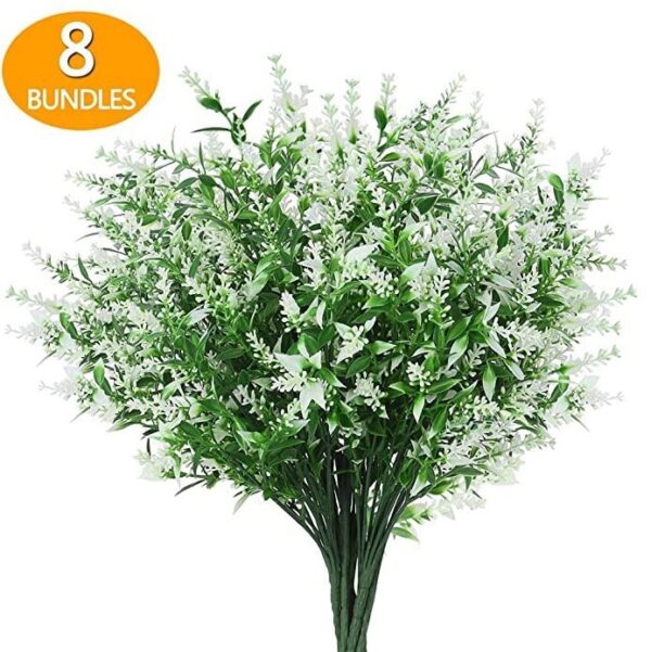 Fake Flowers Artificial Flowers Real Touch Artificial Bouquet UV Resistant Shrubs Plants No Fade Faux Plastic Home Garen Decors
