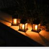 TPGEBO Solar Powered LED Outdoor twinkle Candle Lantern Outdoor Lamp Home Garden Decoration Light Warm Flame Flashing Tea Light