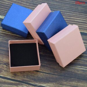 5 Color Style Gift Box 7X7X3 Wedding Birthday Party Set Decoration Black Blue Ring Storage Box