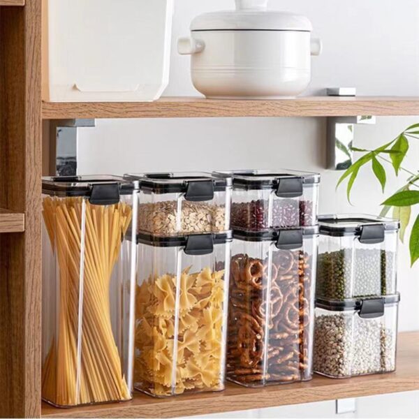 Multi-purpose Food Storage Box Cold Room Cabinet Living Room Storage Tank Multigrain Storage Tank Transparent Sealed Cans