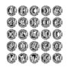 925 Sterling Silver Hollow Beads Letter A to Z trendy Womens Accessories Fit Original JIUHAO Charms Bracelets Jewelry Making