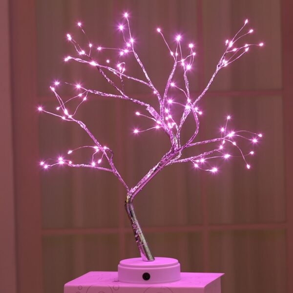 LED Night Light Mini Christmas Tree Copper Wire Garland Lamp For Home Kids Bedroom Decor Fairy Lights Luminary Holiday lighting