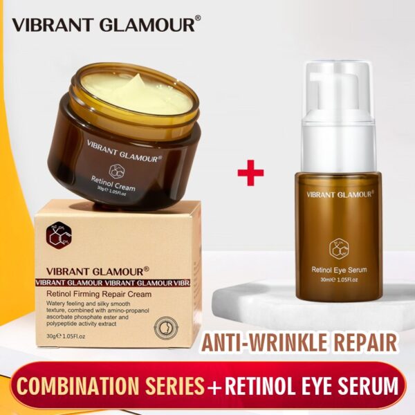 VIBRANT GLAMOUR Retinol Face Cream Firming Lifting Anti-Aging Remove Wrinkle Whitening Brightening Moisturizing Facial Skin Care