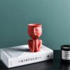 Creative Art Portrait Sculpture Vase Flower Pot Garden Storage Abstract Character Succulents Plant Pot Micro Landscape Decor