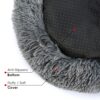 Round Plush Dog Bed House Dog Mat Winter Warm Sleeping Cats Nest Soft Long Plush Dog Basket Pet Cushion Portable Pets Supplies