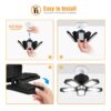 Five-leaf Folding LED Bulb Fan Blade Deformation Garage Chandelier No Dead Angle Adjustable Ceiling Light