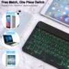 RGB Wireless Keyboard Mouse Combo Russian Spainish Bluetooth Keyboard And Mouse Set Rechargeable Keyboards For ipad Laptop