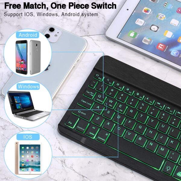 RGB Wireless Keyboard Mouse Combo Russian Spainish Bluetooth Keyboard And Mouse Set Rechargeable Keyboards For ipad Laptop