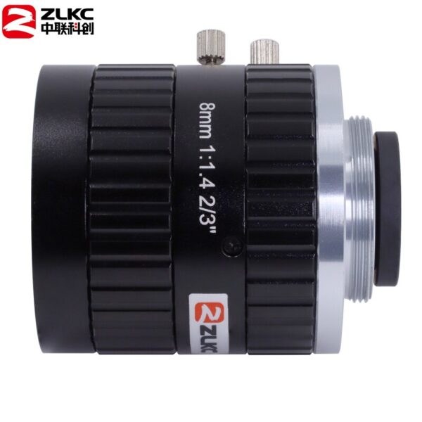 Camera Lens 8mm C-Mount 2/3" F1.4 Machine Vision lens 5MP High Resolution manual Iris cctv Lens Industrial lenses Low distortion