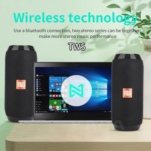 Portable Bluetooth Speaker Wireless Bass Column Waterproof Outdoor USB Speakers Support AUX TF FM Radio Subwoofer Loudspeaker