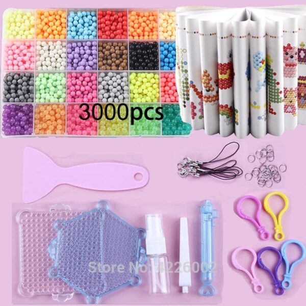 Water Beads DIY Set Pearl Box Pegboard Game Kit Ironing Tool Accessories Kids Designer Toys for Girls Children Gift 8 10 Years