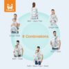 MTWML Ergonomic Baby Carrier Baby Kangaroo Child Hip Seat Tool Baby Holder Sling Wrap Backpacks Baby Travel Activity Gear