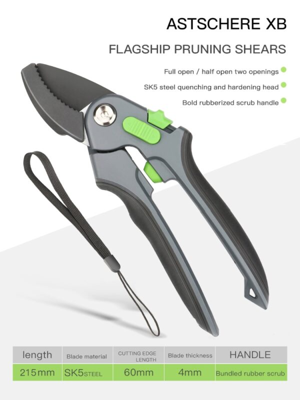 AIRAJ Gardening Pruning Shears, Which Can Cut Branches of 24mm Diameter, Fruit Trees, Flowers,Branches and Scissors Hand Tools