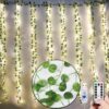 12pcs Artificial Plants LED Leaf Garland Silk Rattan Leaf Vine Hanging For Home Living Room Decor Fake Ivy Garland Decoration