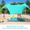 240 X 240 Beach Sunshade Portable Camping Pergola Outdoor Windproof Tent Gazebo Tent Shade Shelter with Sandbag Anchors