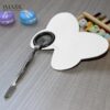 Professional Stainless Makeup Palette Plate Spatula Butterfly Eyeshadow Nail Polish Color Mixing Palette Plate Cosmetic Tool