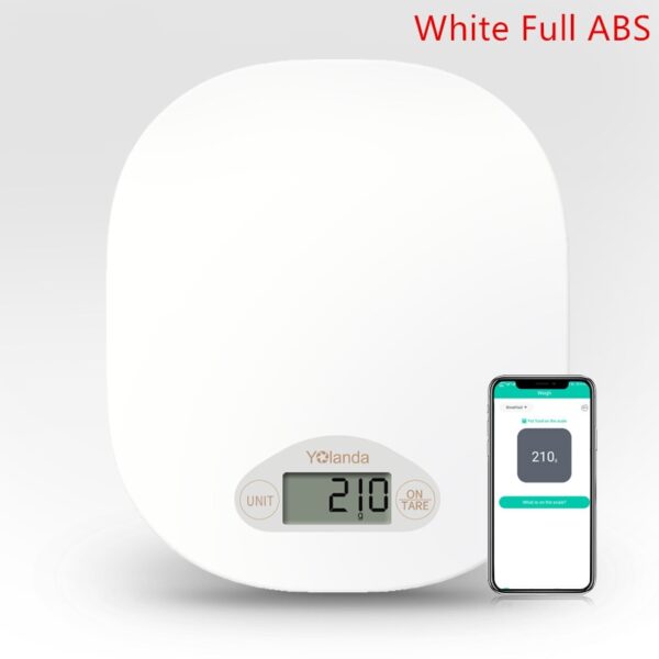 Yolanda 5kg Smart Kitchen Scale Bluetooth APP Electronic Scales Food Weight Balance Weighing Measuring Tool Nutrition Analysis