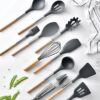 10/11PCS Silicone Kitchenware Non-stick Cookware Cooking Tool Spatula Ladle Egg Beaters Shovel Spoon Soup Kitchen Utensils Set