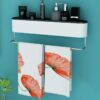 ONEUP Wall Bathroom Shelf Shampoo Cosmetic Shower Shelf Drainage Storage Rack Home WC Bathroom Accessories Towel Storage Rack