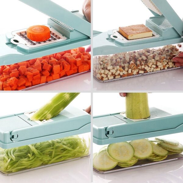 Multifunctional Vegetable Cutter Shredders Slicers Fruit Potato Peeler Carrot Grater Kitchen Accessories Basket Vegetable Slicer