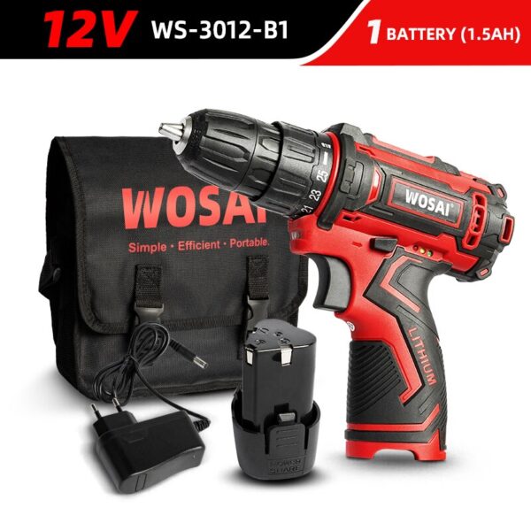 VVOSAI 12V 16V 20V Cordless Drill Screwdriver Electric Drill Power Tools Hand Drill 25+1 Torque Wireless Driver DIY Power Tools